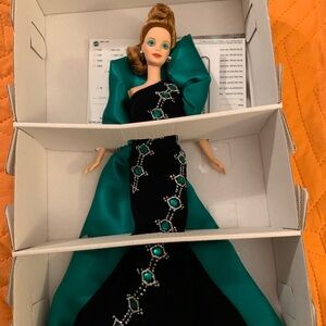 Emerald Embers Barbie Collectible Doll Signature Bob Mackie.